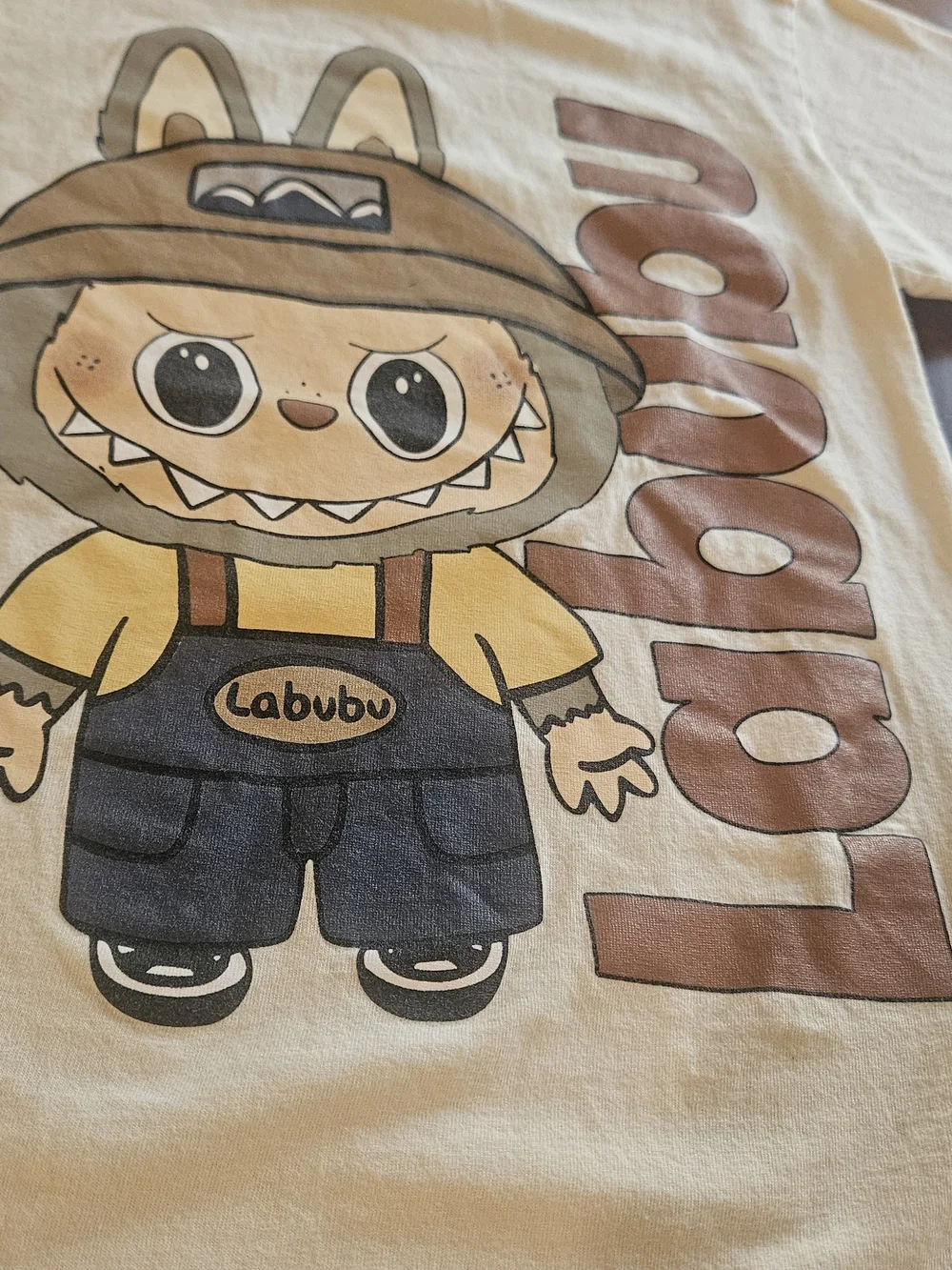 Labubu Cream Short-Sleeve Graphic Tee for Kids